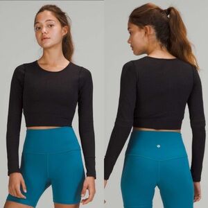 Lululemon Ebb to Street Long Sleeve in Black - Size 4